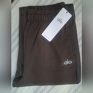 ALO Yoga Alcolade Chocolate Brown Sweatsuit Straight Leg [MD] MWT